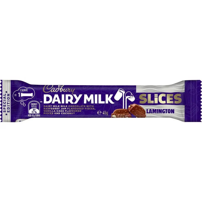 Cadbury Dairy Milk Slices Lamington (Australia) (45g)