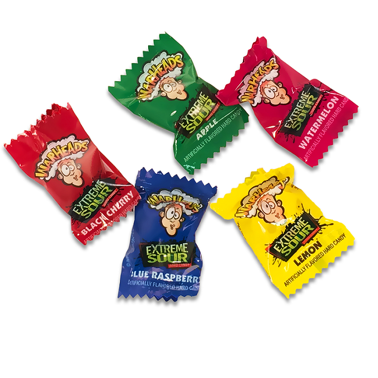 10 x Warheads Individually Wrapped Hard Candies (40g)