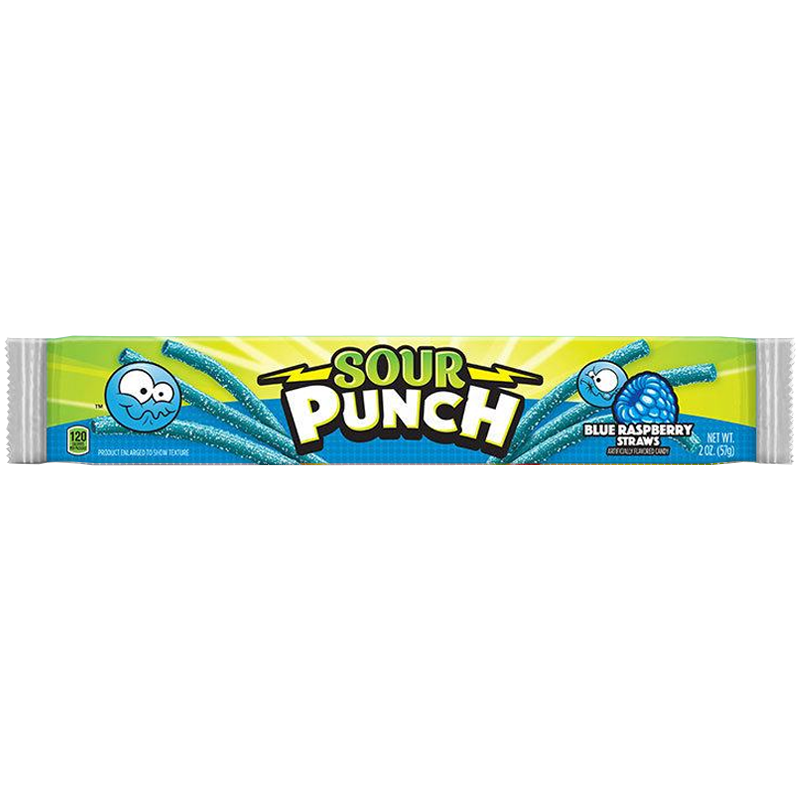 Sour Punch Straws Blue Raspberry (57g)